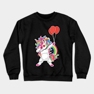 Funny Unicorn Poses Celebrating Valentine's Day Crewneck Sweatshirt